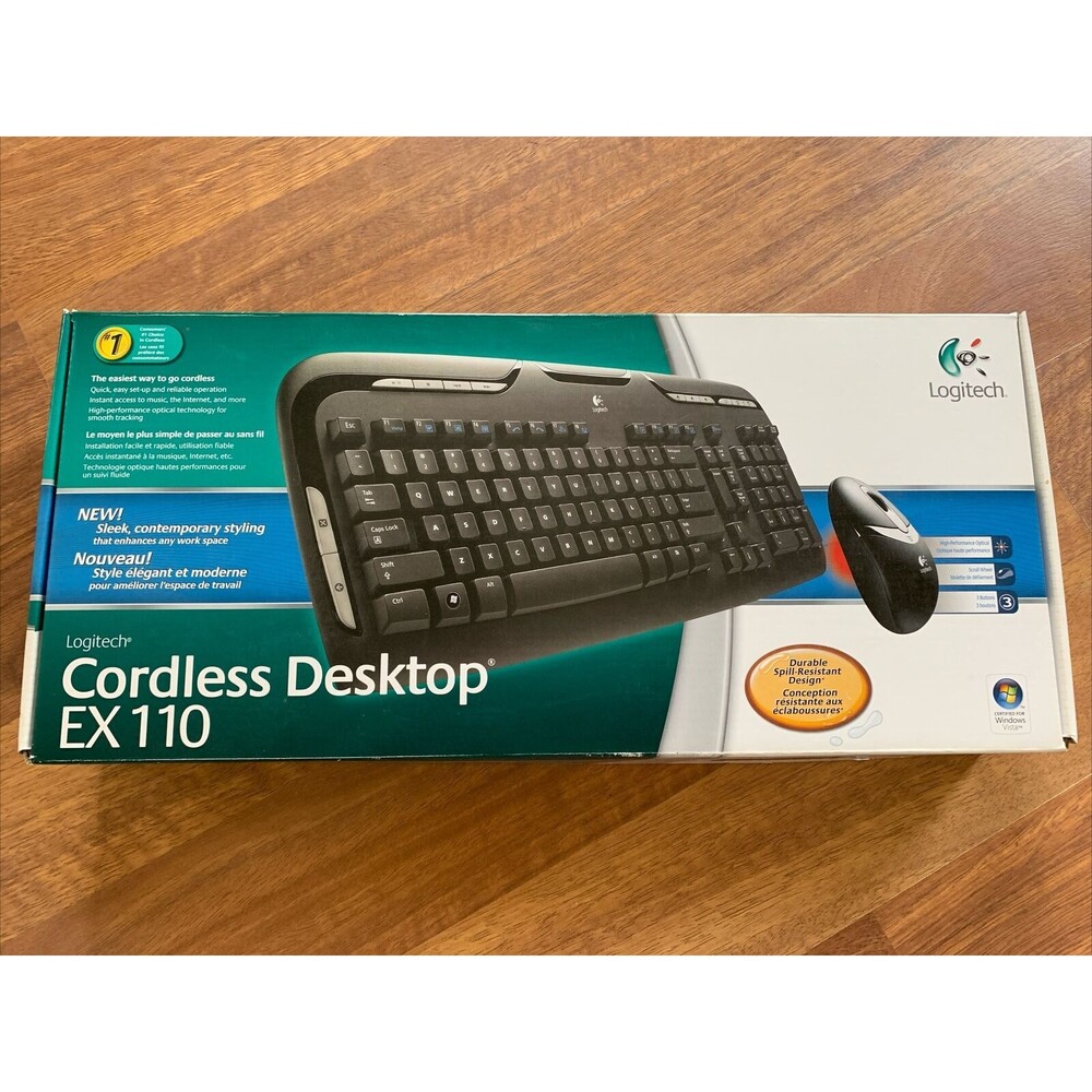 LOGITECH Cordless Desktop EX110 Wireless Keyboard KEYBOARD - No Mouse
